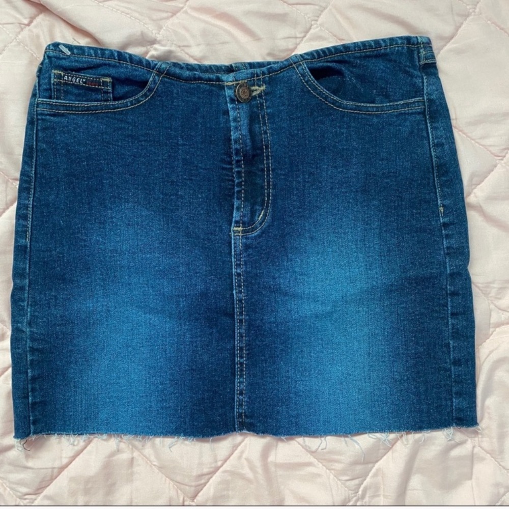 Denim mini skirt